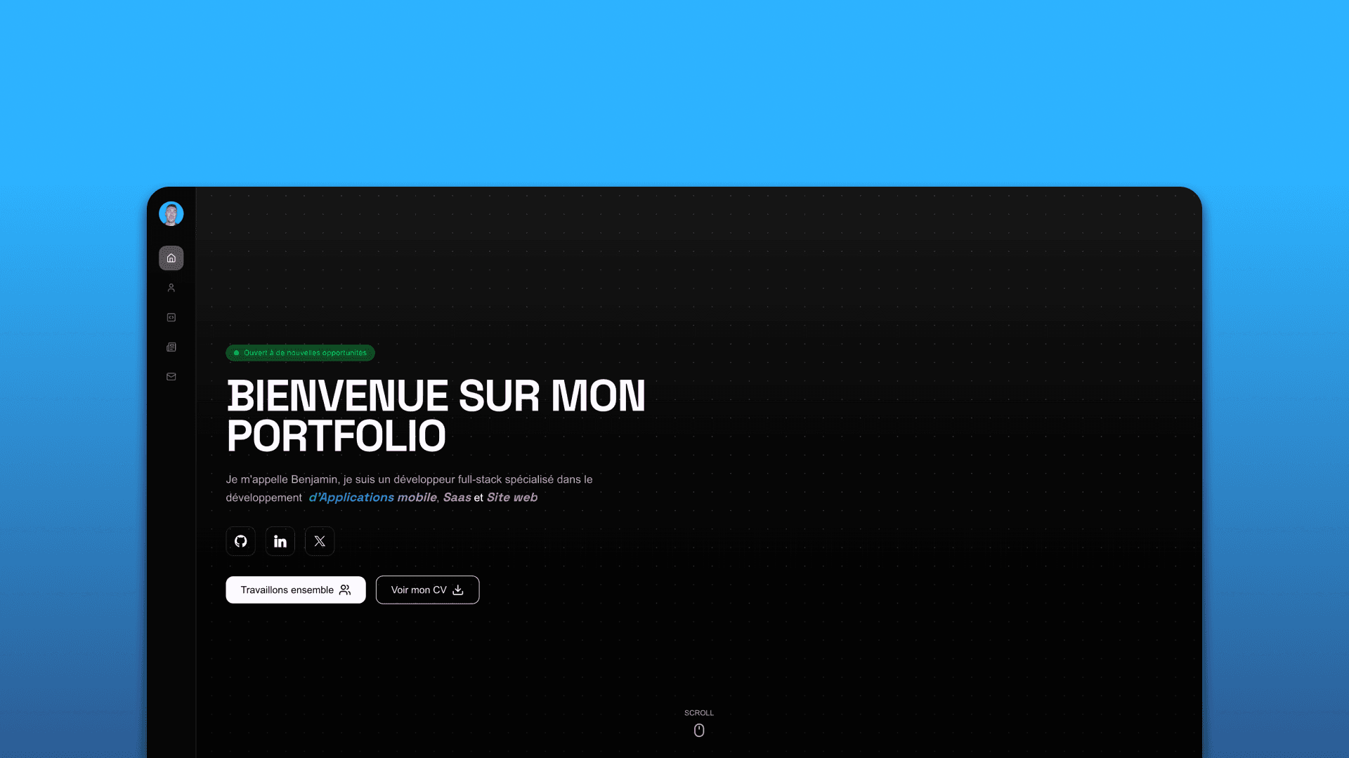 Portfolio Développeur Full-Stack